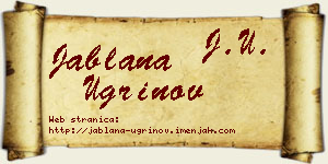 Jablana Ugrinov vizit kartica